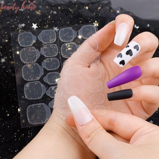Set 24 miếng dán móng tay giả trong suốt hai mặt diy
