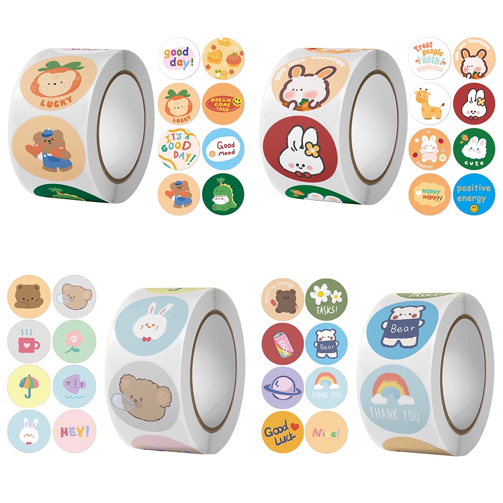 Bộ 500 Miếng Dán Họa Tiết Hoạt Hình Phong Cách Cổ Điển Độc Đáo Trang Trí Sổ Tay DIY