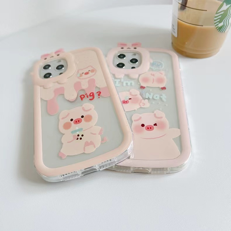 Ốp Điện Thoại Họa Tiết Ba Chú Heo Hồng 3D Cho Samsung M11 Galaxy A11 A12 A51 A23 A02S A13 A31 A21S A53 A71 A33 A04