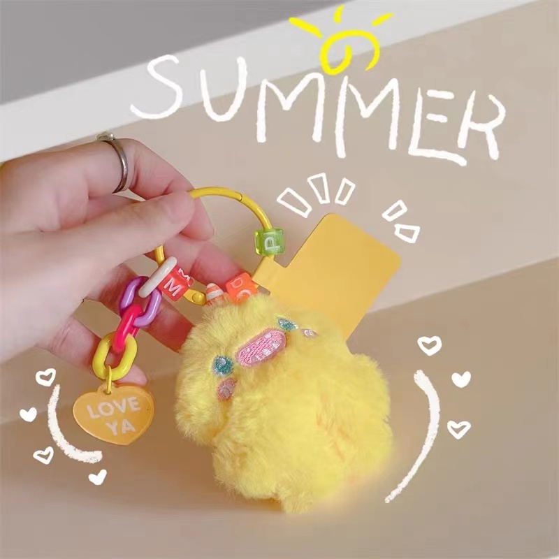 Móc Khóa Hình Quái Vật Nhồi Bông Dễ Thương Chống Thất Lạc