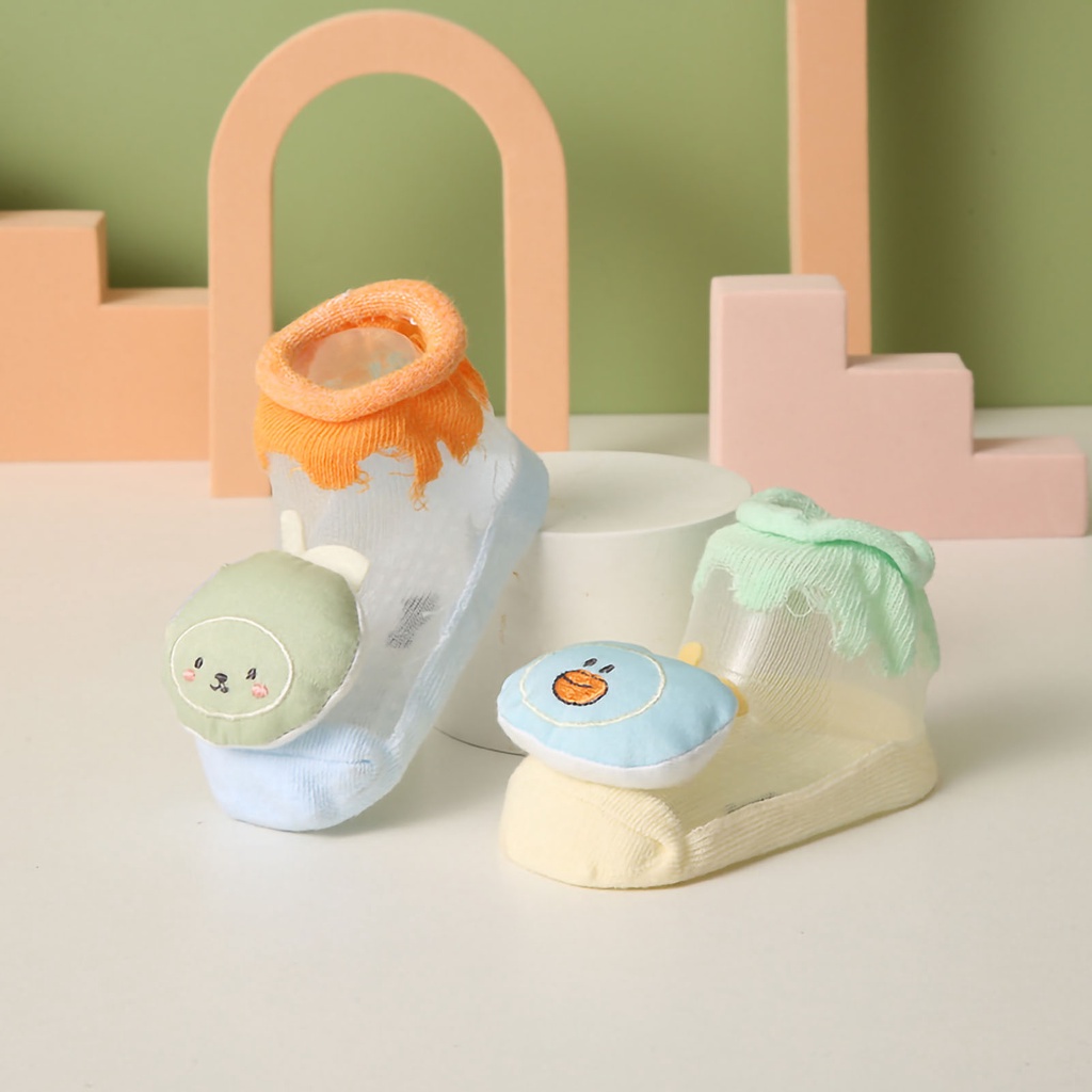 Babyfair Vớ Mắt Cá Chân Cho Bé Cotton Chống Trơn Trượt Hoạt Hình Siêu Mỏng Dễ Thương Sơ Sinh
