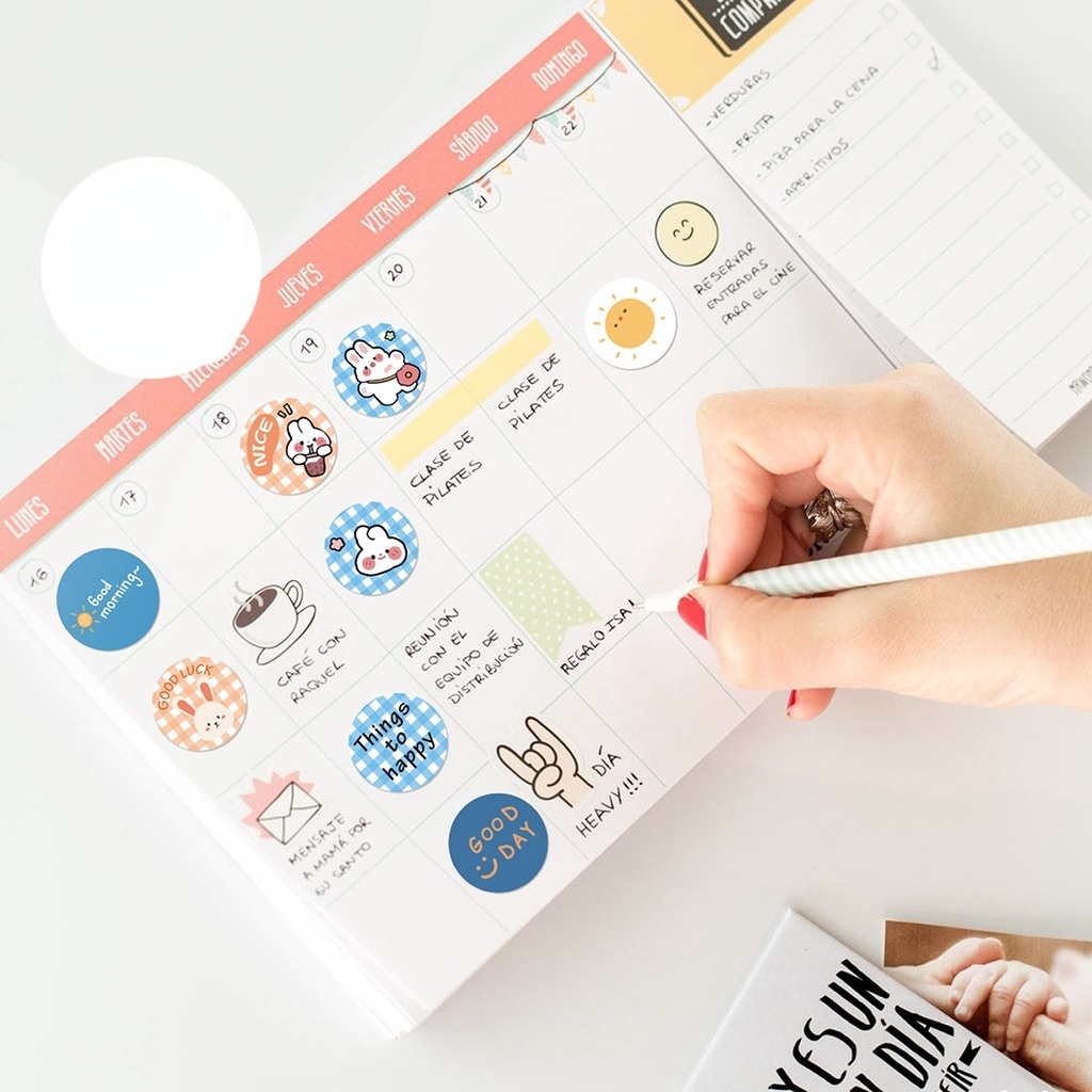 Bộ 500 Miếng Dán Họa Tiết Hoạt Hình Phong Cách Cổ Điển Độc Đáo Trang Trí Sổ Tay DIY