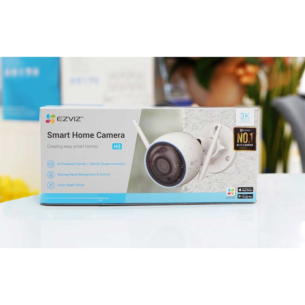 Camera wifi ezviz ngoài trời AI thông minh, màu ban đêm, đàm thoại, H3 3MP 5MP 3K
