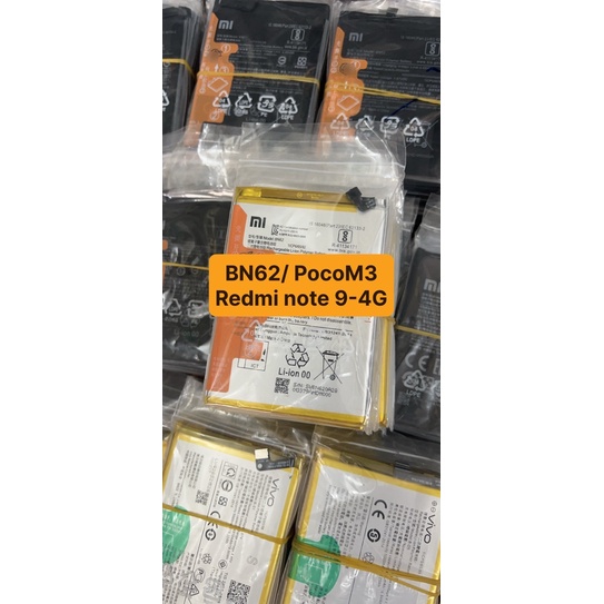 Pin Xiaomi Redmi note 9-4G sài chung Poco M3 mã pin BN62
