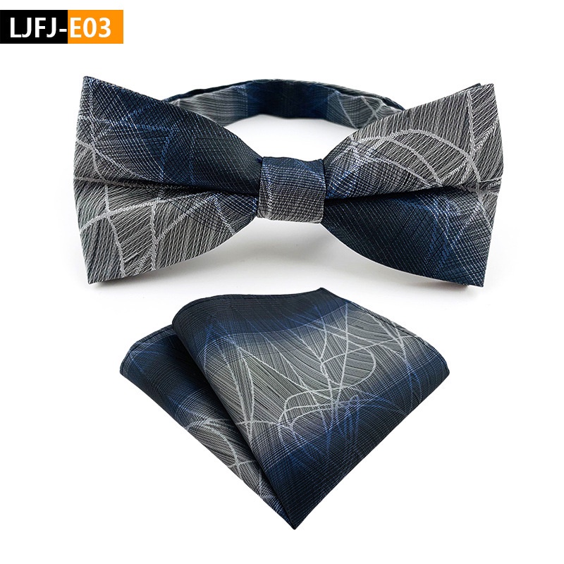 Set nơ đeo và khăn tay bỏ túi EFAN 18 mẫu tùy chọn thời trang dành cho nam