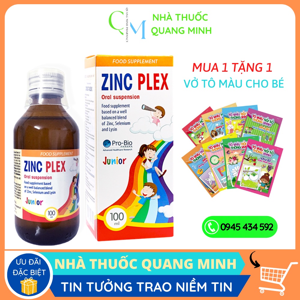 ZinC Plex - Bổ sung Kẽm, Lysin giúp Trẻ hết biếng ăn, hỗ trợ tăng đề kháng