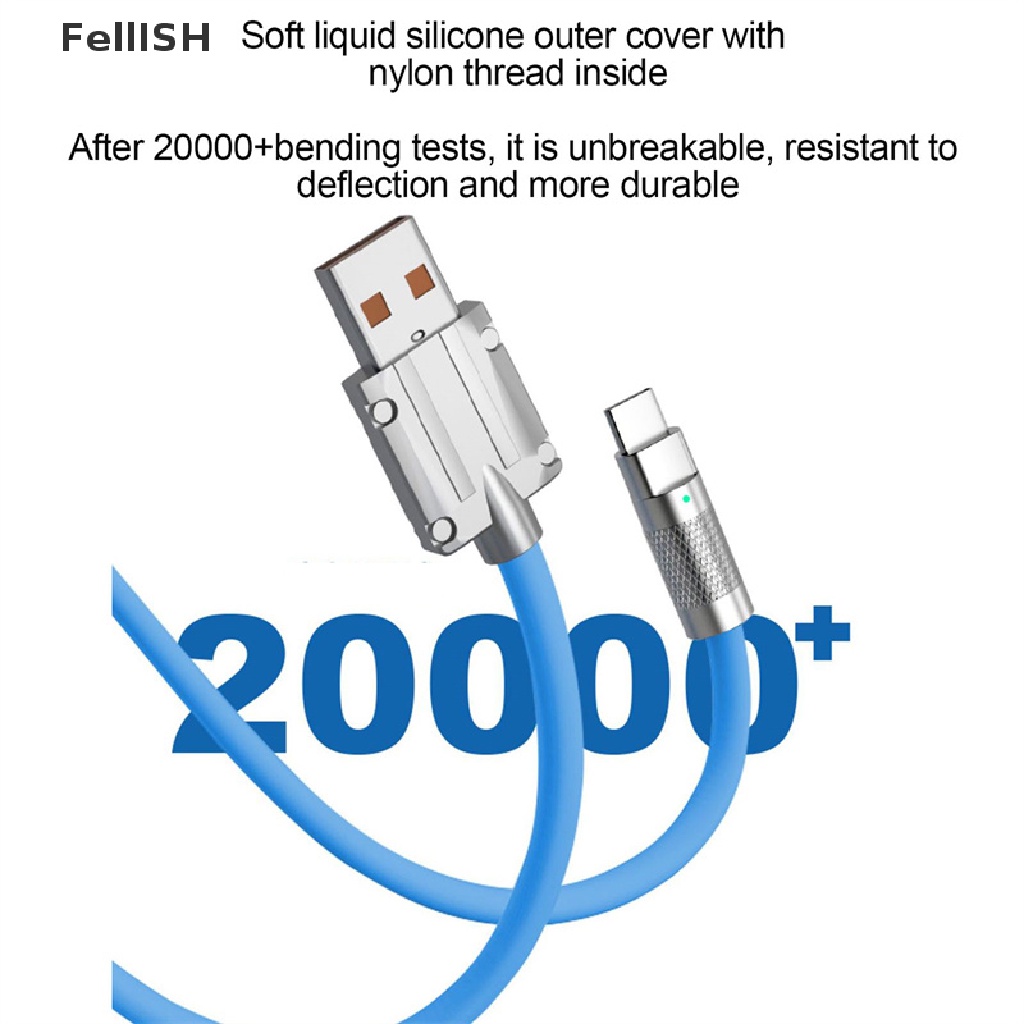 Dây Cáp Sạc Nhanh USB Loại C 439br 120W 6A Bằng Silicon Cho Xiaomi Huawei Samsung