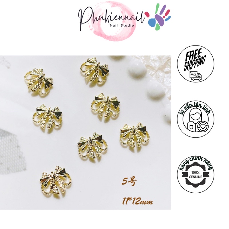 Charm nơ kim loại nghệ thuật mới siêu đẹp