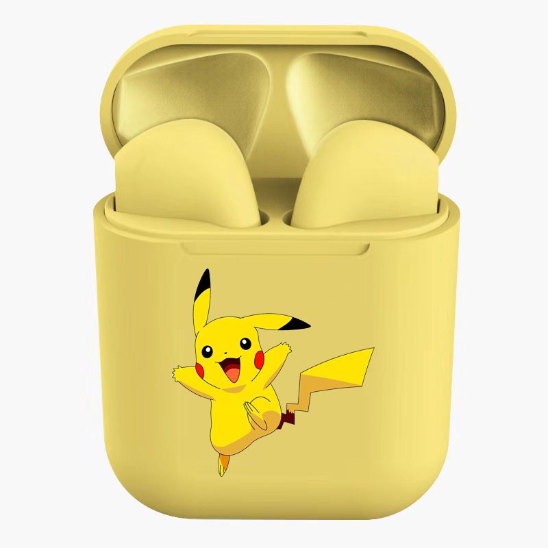 Tai Nghe Bluetooth 5.0 Không Dây Hai Chiều Hình Pikachu Pokemon Thông Dụng Cho Điện Thoại Di Động
