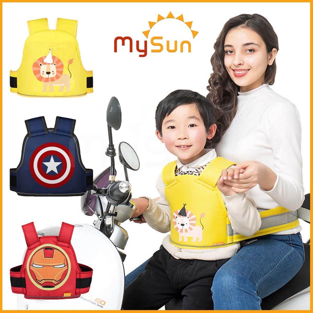 Đai đi xe máy an toàn cho bé trai, gái 1 2 3 4 5 tuổi ngồi trước sau an toàn MySun.