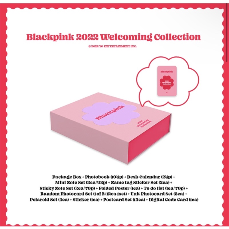 BlackPink Welcoming Collection 2022 Package+Digital code card