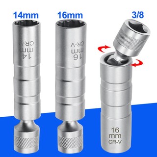 Cờ lê bugi 12 góc Đa năng Khớp tường mỏng linh hoạt 3 / 8 Bugi tay áo