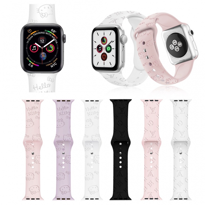 Dây Đeo Đồng Hồ Bằng Silicone 49mm 45mm 44mm 42mm 38mm 40mm 41mm Cho iWatch series 8 7 SE 6 5 4 3 2 1 Ultr