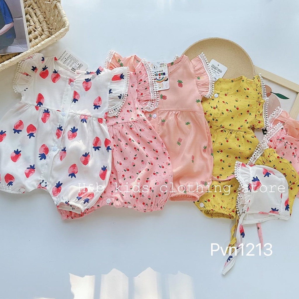 Set body đũi tặng mũ cho bé gái