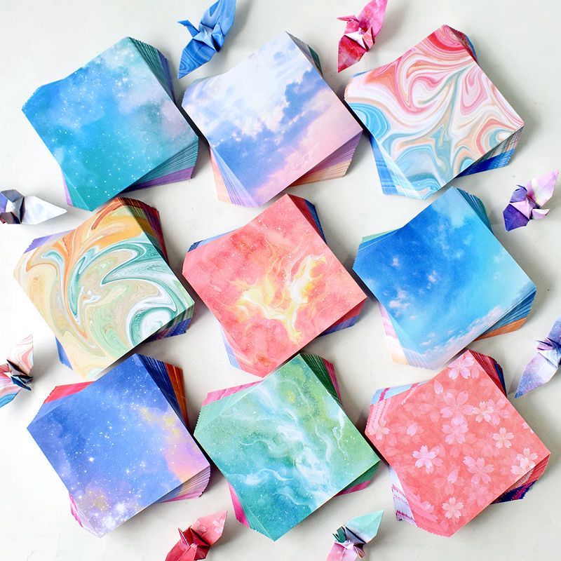 15cm 200 Giấy Xếp Hình origami Nhiều Màu Sắc