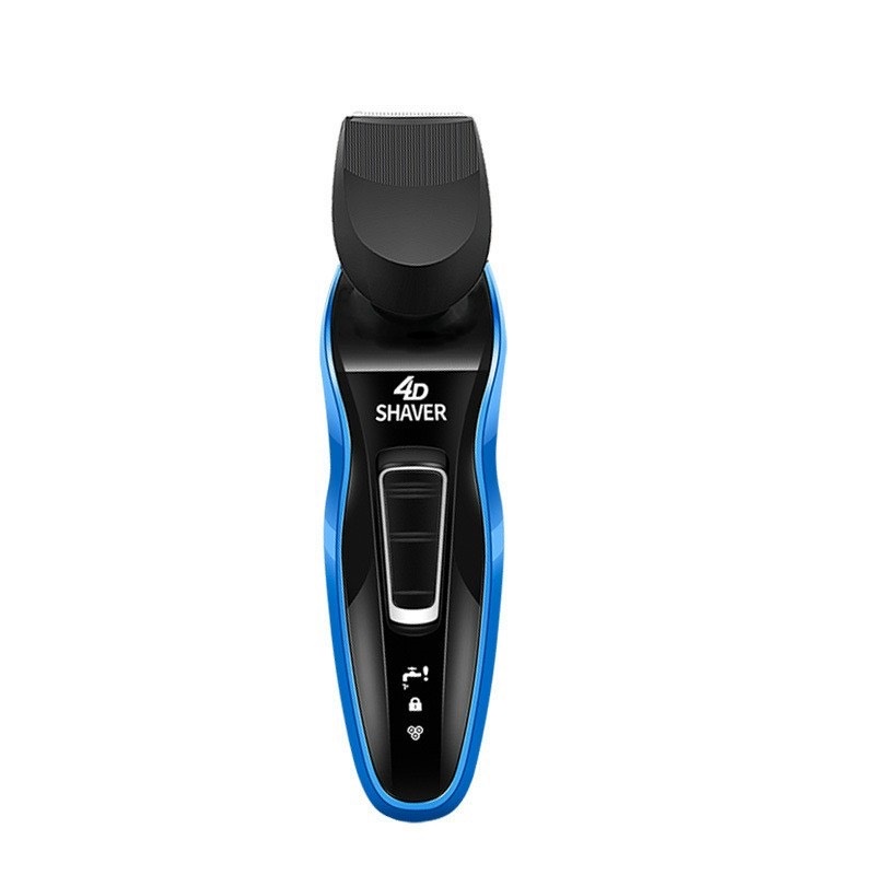 Máy Cạo Râu 4D SHAVER Lưỡi Cạo Bằng Thép Cao Cấp. Dao Có Đầu Tỉa Mũi Và Tông Đơ. Máy Có Chống Nước