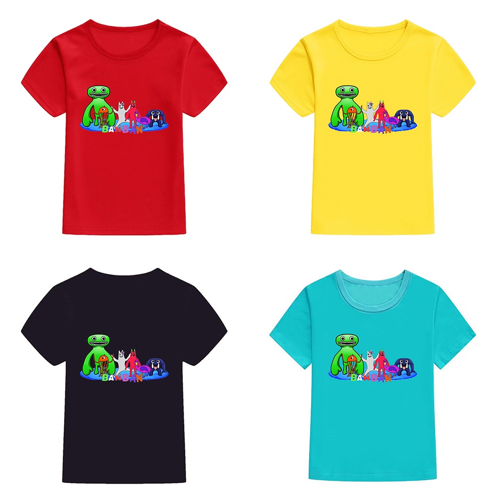 Áo Thun Unisex Tay Ngắn In Hình Mingyuan Garten of Banban Monsters Cho Thanh Thiếu Niên
