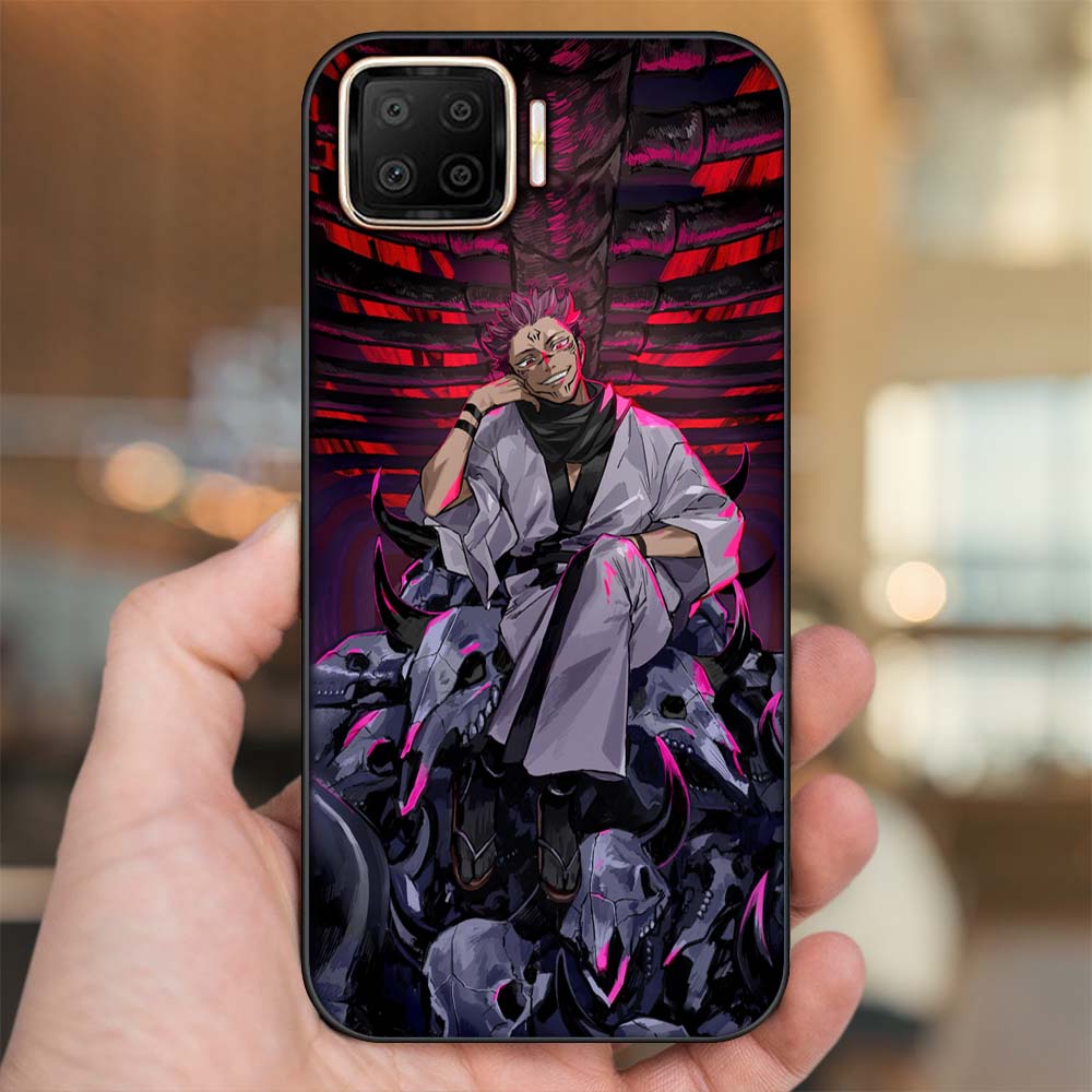 Ốp lưng Oppo A73, A93 4G viền đen in hình Sukuna Yuji Jujutsu Kaisen Chú Thuật Hồi Chiến