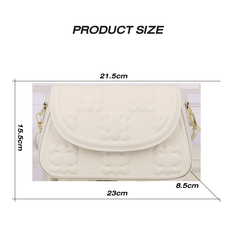 Mischa Túi Đeo Chéo Da PU Hình Vuông Màu Trơn Đơn Giản Phong Cách Hàn Quốc Hợp Thời Trang Cho Nữ