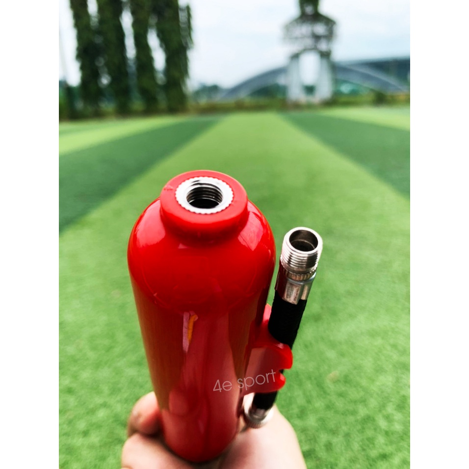 Đồ bơm banh da cầm tay mini V2, kèm vòi nối dài và bộ kim bơm sử dụng trong bóng đá, bóng rỗ, bóng chuyền, bơm bong bóng