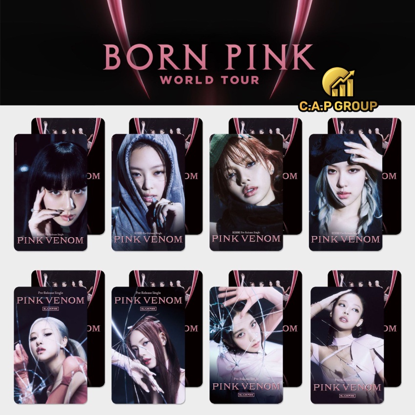 Thẻ Lomo card BlackPink bo góc BORN PINK Album Thần Tượng Kpop - Bộ 8 tấm hình