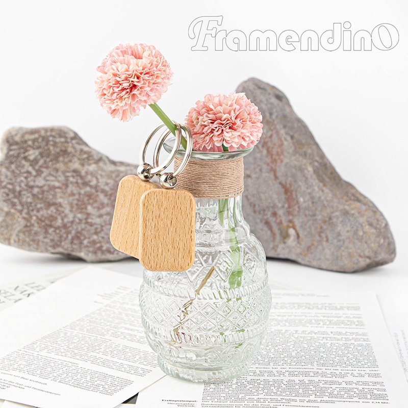 Bộ 100 Móc Khóa Bằng Gỗ Chưa Hoàn Thành Dùng Làm Đồ Thủ Công DIY