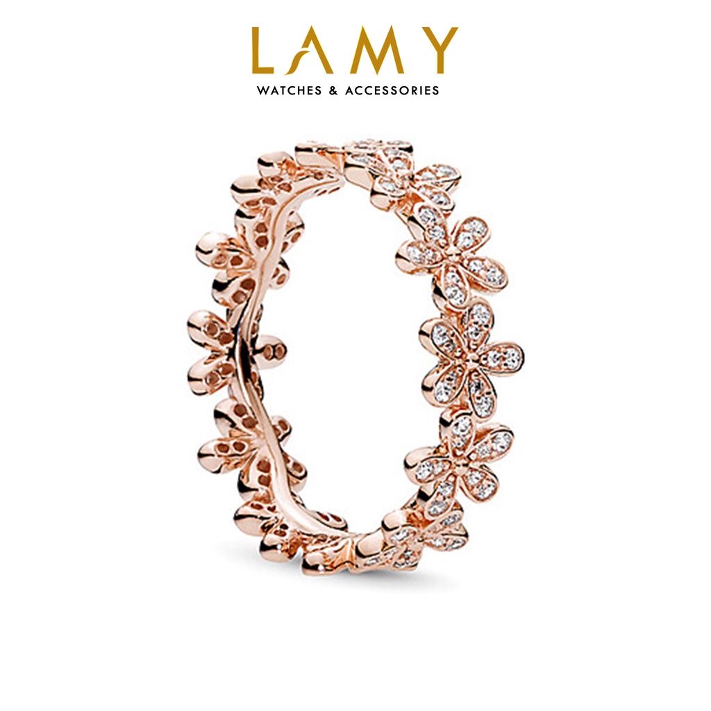 Nhẫn bạc nữ CDE Stone Attach Chrysanthemum Ring CDE8044RG - Bạc cao cấp S925 ALE
