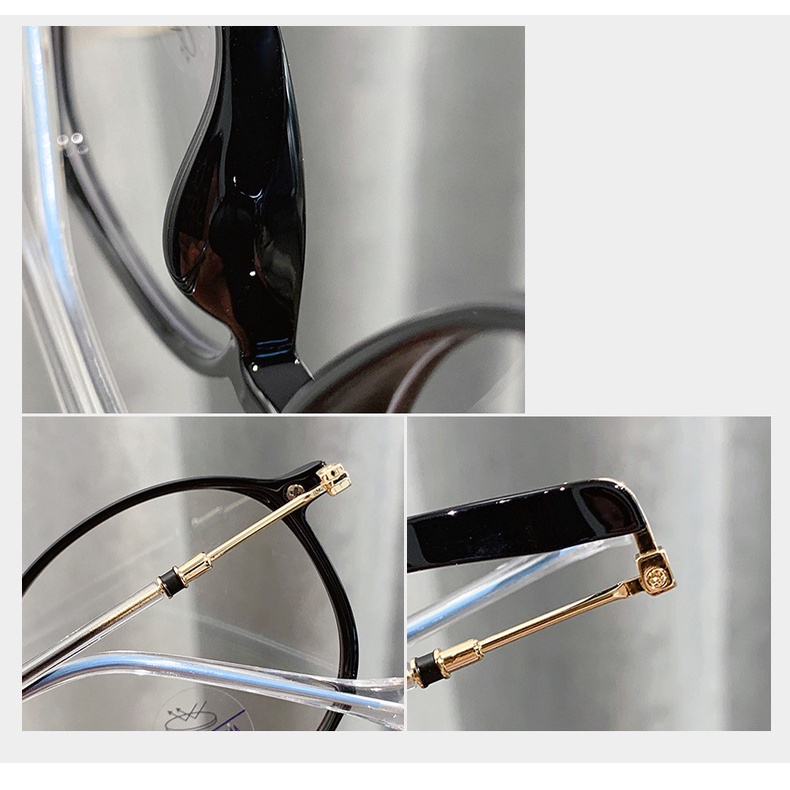 Mắt Kính TR90 Gọng Tròn Chống Ánh Sáng Xanh Phong Cách Hàn Quốc Cho Nam Nữ