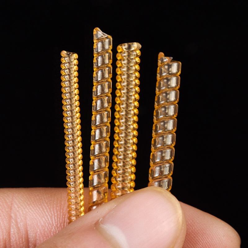 Dụng Cụ Điều Chỉnh Kích Thước Nhẫn Hình Xoắn Ốc Bằng Nhựa Resin Trong Suốt Màu Vàng