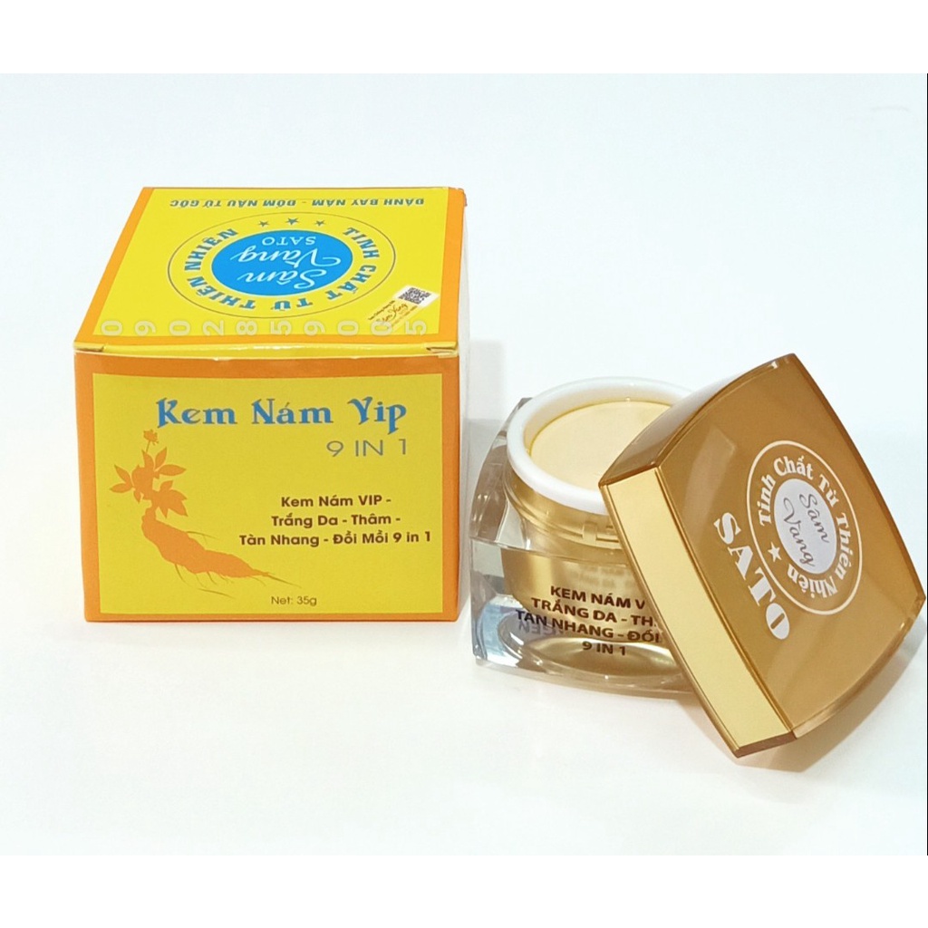 Kem nám vip sâm vàng sato thảo dược đông y trắng da thâm tàn nhang đồi mồi