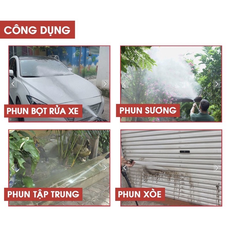 Máy rửa xe mini I Máy rửa xe cao áp YAMAHA chỉnh áp 3800W - Có áp chống giật - Chống cháy
