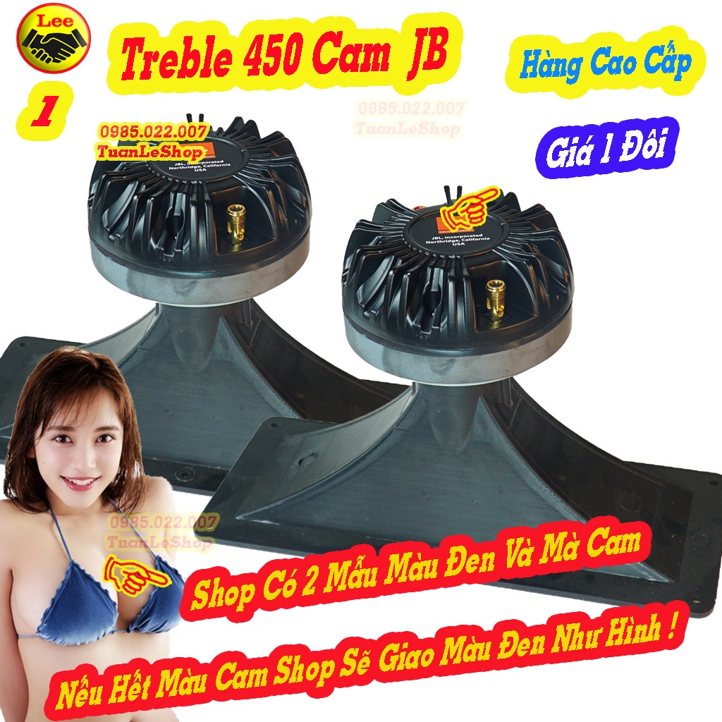 TREP 450 CAM NẮP NHÔM REN XOÁY KÈM PHỄU 11x288 VÀ TỤ 2.2 -  LOA TREBLE  450 – Giá 02 LOA 450 CAM J B L +2 PHỄU 11x28TỤ