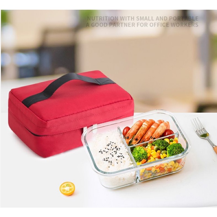 Túi Đựng Hộp Cơm Trưa Giữ Nhiệt Chống Thấm Nước Họa Tiết Hoạt Hình Phong Cách Nhật Bản