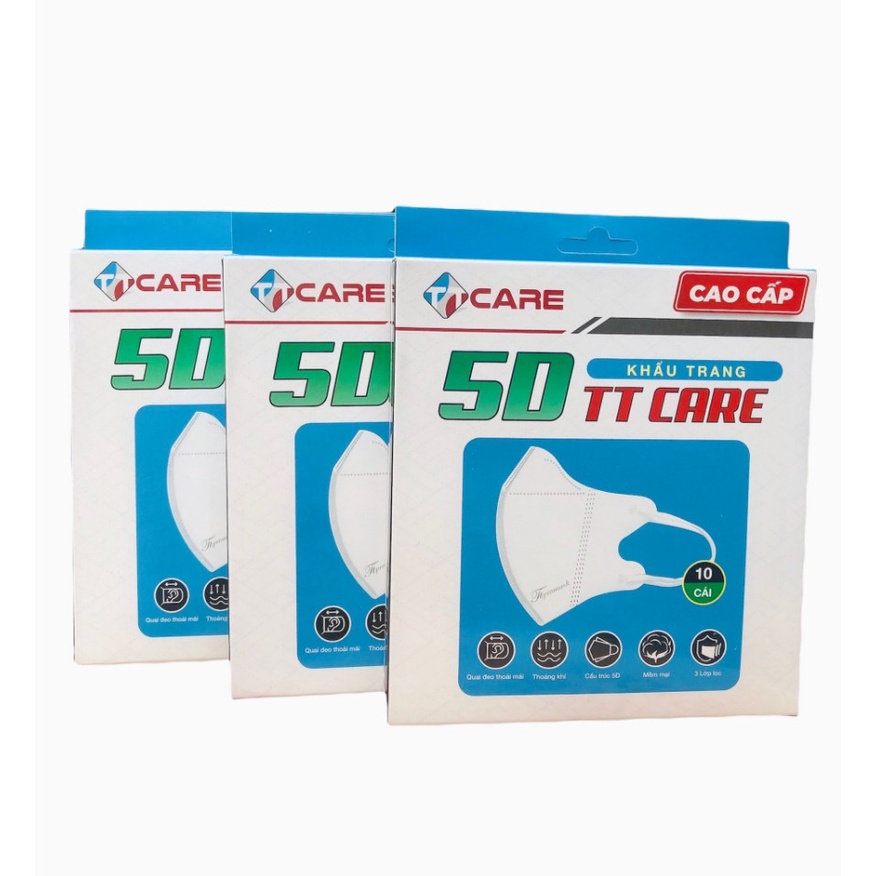 Hộp 10 cái khẩu trang 5D cao cấp TT Care