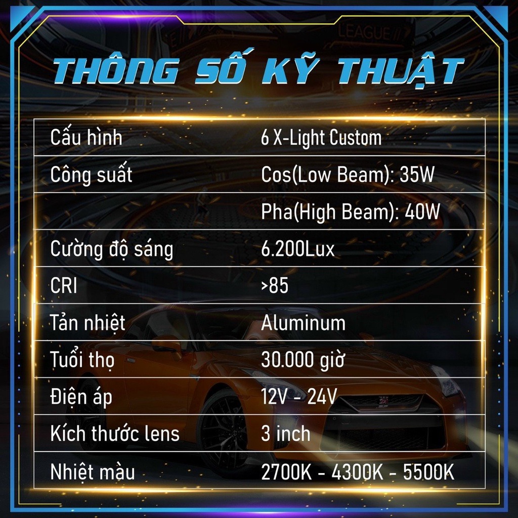 BI GẦM LED XLIGHT F10 NEW -  Ánh sáng vượt trội, tiên phong về công nghệ ánh sáng