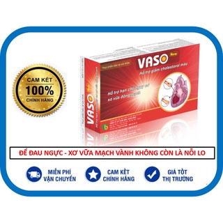 Vaso New - Giúp Giảm Nguy Cơ Nhồi Máu Cơ Tim, Xơ Vữa Động Mạch, Tăng Cường Sức Khoẻ Tim Mạch