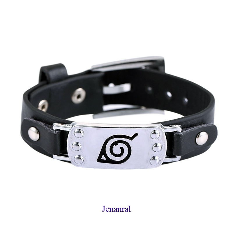 Vòng Đeo Tay Bằng Da In Logo Naruto Bằng Hợp Kim Làm Quà Tặng Tiệc Tùng