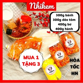 Combo bánh tráng phơi sương muối tôm hành phi