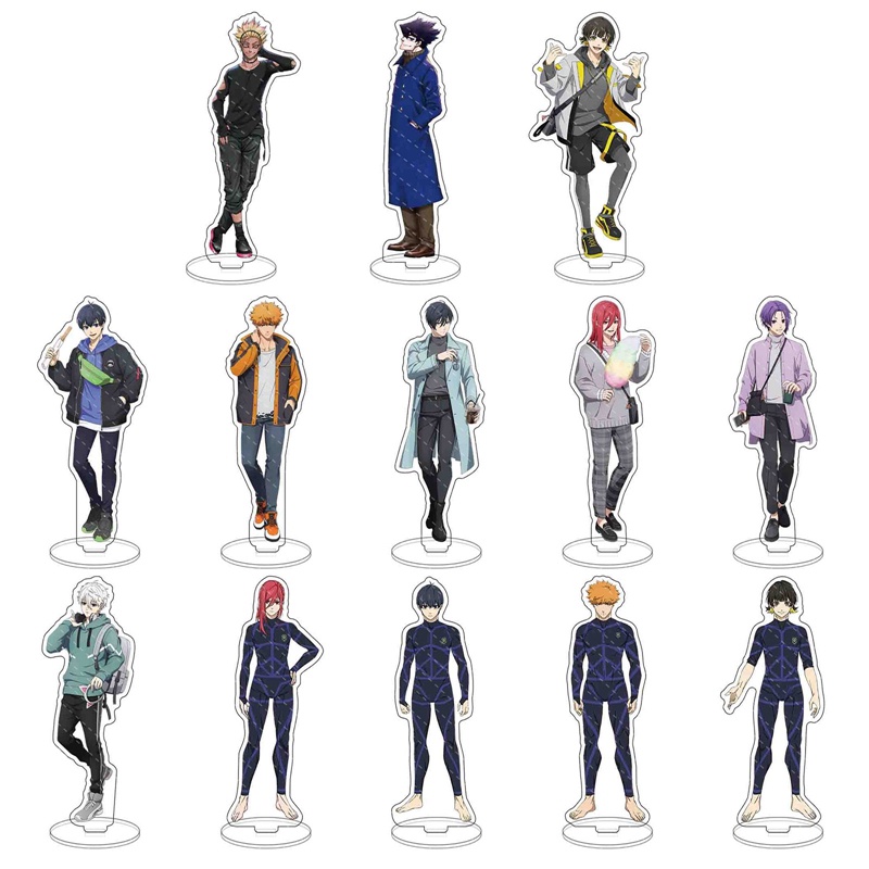 Mô Hình Nhân Vật Isagi Yoichi Anime BLUE LOCK Đứng Bằng Acrylic Trang Trí Bàn Làm Việc