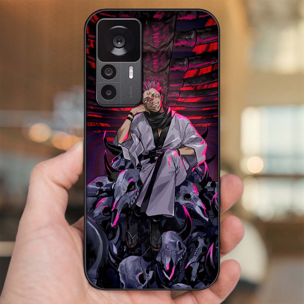 Ốp lưng Xiaomi 12T viền đen in hình Sukuna Yuji Jujutsu Kaisen Chú Thuật Hồi Chiến