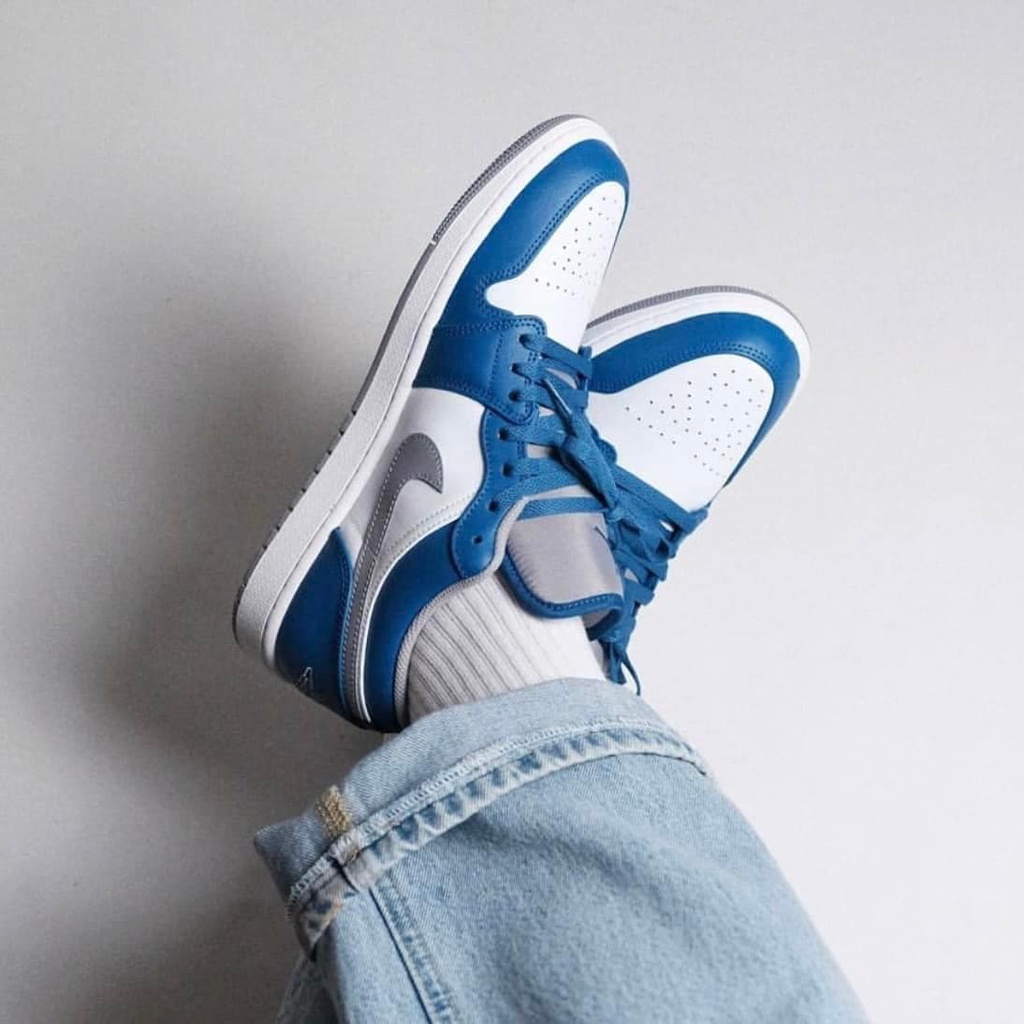 Giày sneaker Air Jordan 1 Low True Blue chính hãng