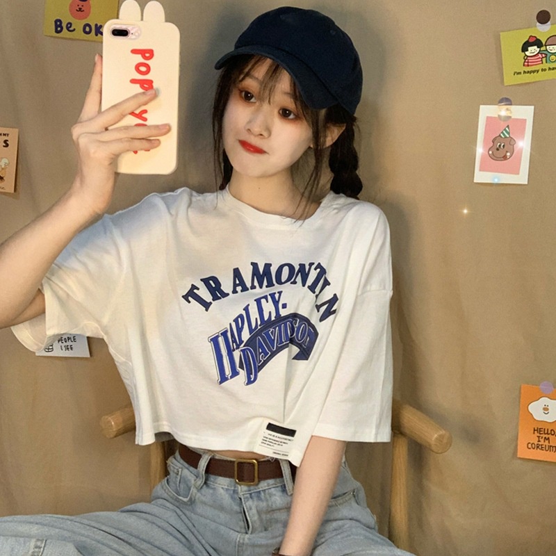 NRVP Áo Thun NgắN Tay DáNg Ôm ThờI Trang Cho Nữ