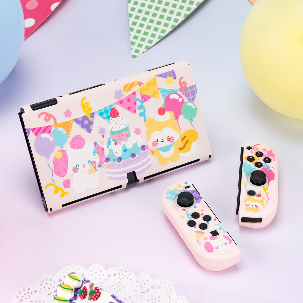 Ốp Bảo Vệ Máy Chơi Game Nintendo Switch Hình Chú Chó / Gấu Dễ Thương