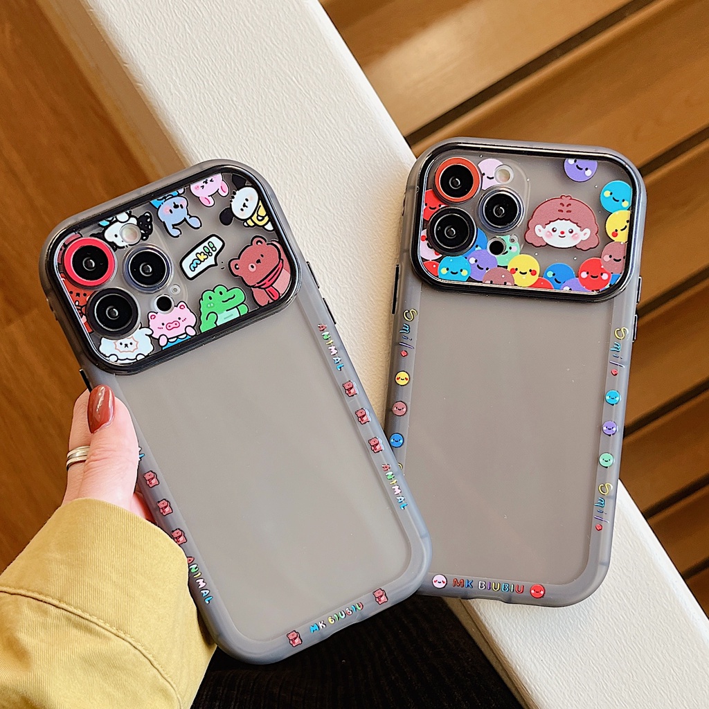 Ốp Điện Thoại TPU Dẻo Trong Suốt Họa Tiết Hoạt Hình Cô Gái &amp; Động Vật Cho iPhone 14 13 12 11Pro Max 14 Plus