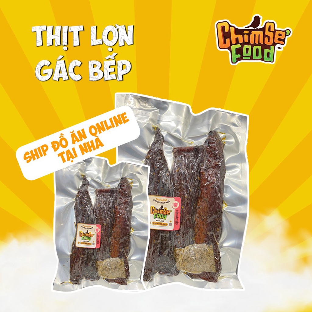 Thịt Lợn Gác Bếp Gói 500g Hương Vị Tây Bắc Chim Sẻ Food