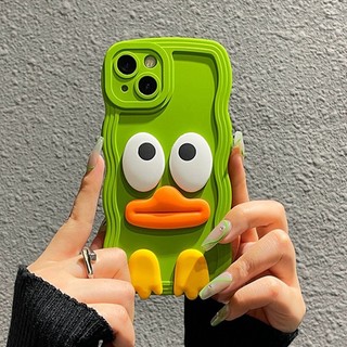 Ốp Điện Thoại Dẻo Hình Vịt 3D Dễ Thương Cho iPhone 11 12 13 14 Pro MAX 14Plus Mini 6 6S 7 8 Plus X XR Xsmax SE 2020 2022