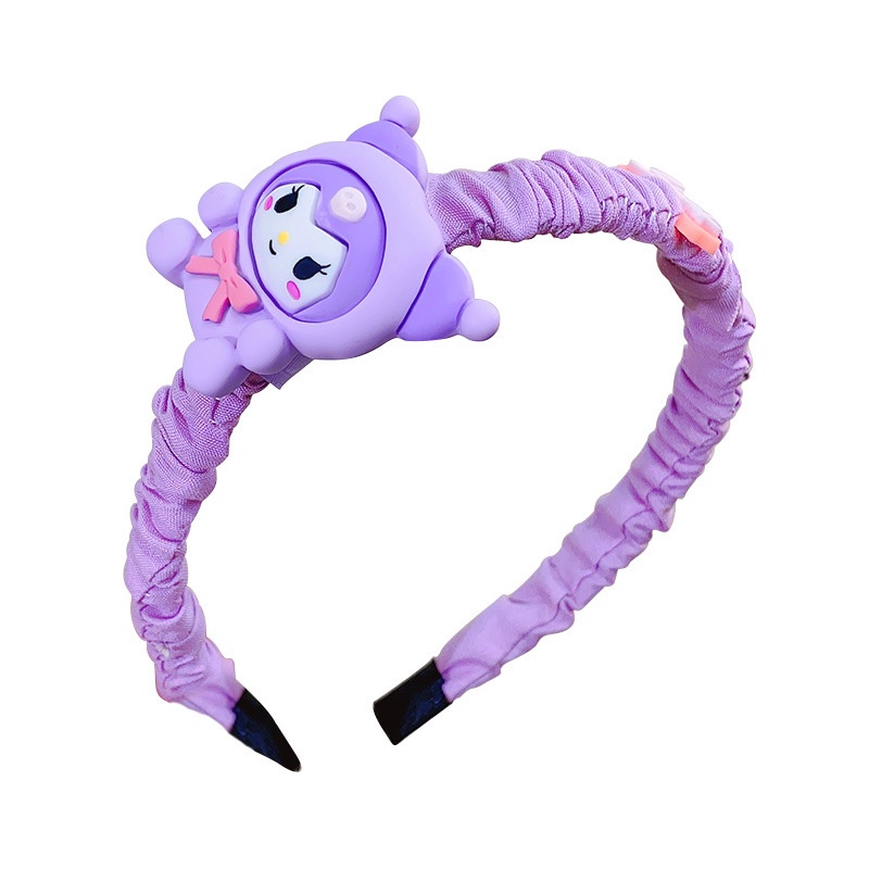 Sanrio Băng Đô Vải Xếp Ly Phong Cách Hàn Quốc Dễ Thương Cho Bé Gái