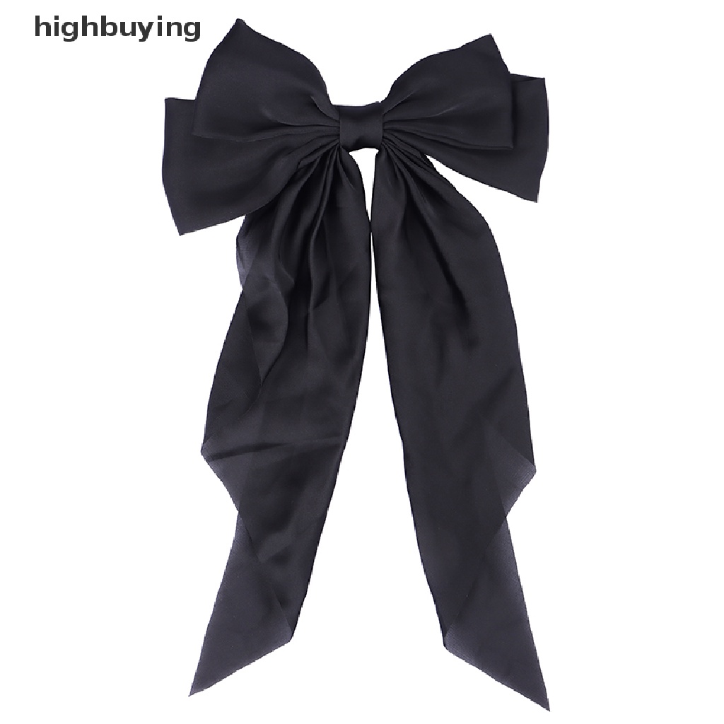 Kẹp Tóc Đính Nơ Ruy Băng Màu Trơn Đơn Giản Thời Trang Cho Nữ