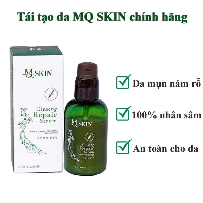 Serum thay da nhân sâm MQ SKIN tái tạo da xóa mụn nám tàn nhang sẹo rỗ 80ml (mẫu cũ)