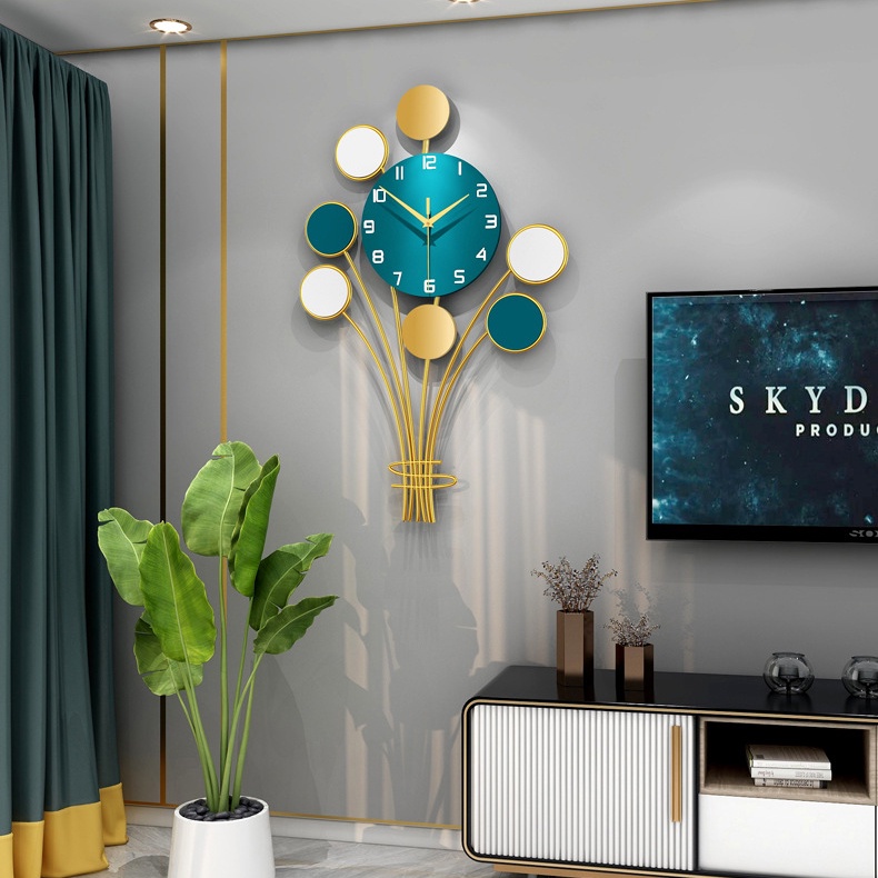 Đồng hồ treo tường BÓNG BAY Kích thước 64x40cm - DHTT-795- Đồng hồ trang trí phòng khách Mii-Decor